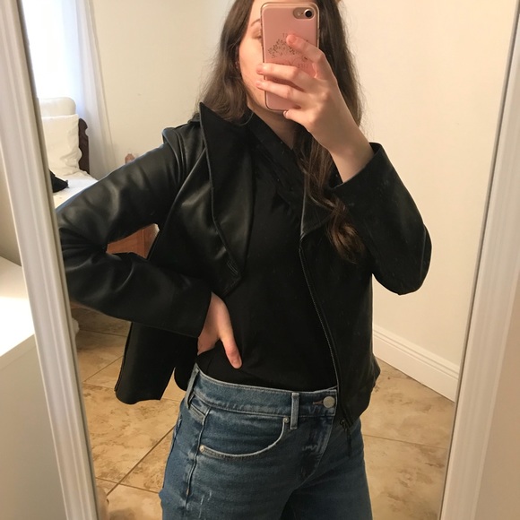 Black Leather Coat - Picture 4 of 7